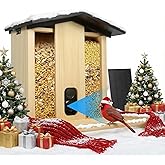 Intoo Lifes Smart Bird Feeder with Camera Solar Powered for Outdoors - 2.5K HD Wireless Birds Watching Camera, AI Identify Species,Auto Capture Birds Videos.Ideal Gift for Christmas,Bird Lover,Mom