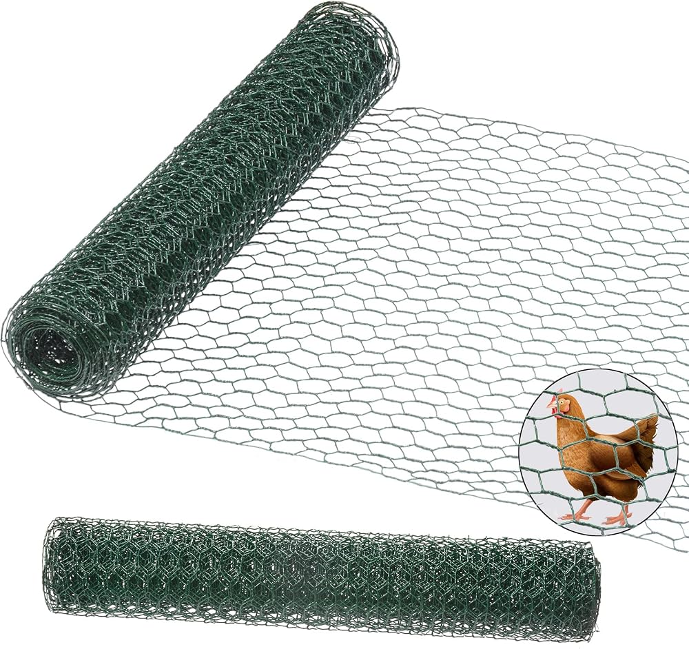 Cymax 3m x 0.4m Galvanized Chicken Wire Mesh Roll 24.5mm Hex Hole