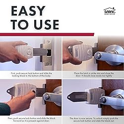 SABRE Portable Door Lock, Durable Metal