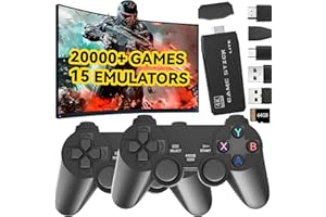 Retro Game Console, Wireless Retro Game Console, Plug & Play Video TV Game with 25200+ Built-in Games, 4K HD Output, and 2.4G