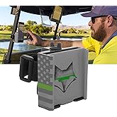 DESERT FOX GOLF Phone Caddy – American Flag Golf Cart Phone Holder – Secure Velcro Mount, One-Hand Access, Universal Fit, Patriotic Golf Accessories (Green Line)