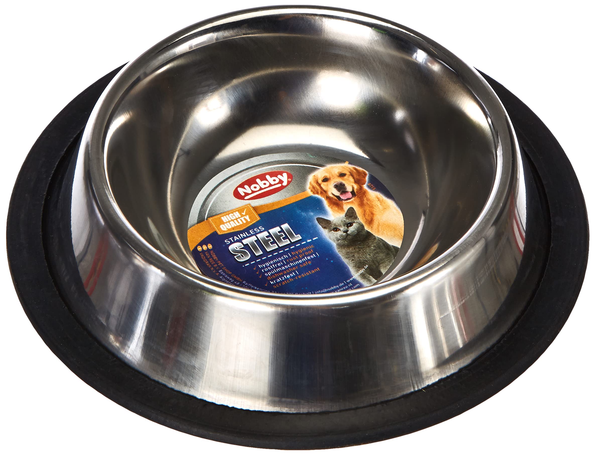 Nobby 72811 Stainless Steel Bowl Non-Slip Flat