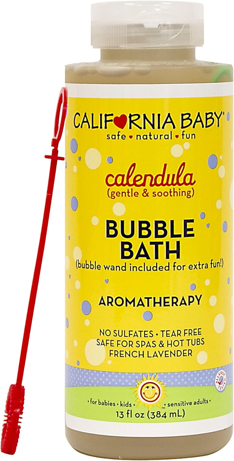 California Baby Calendula Bubble Bath | No Tear | Pure Essential Oils for Bathing | Hot Tubs, or Spa Use | Moisturizing Organic Aloe Vera and Calendula Extract |(13 fl. ounces): Health & Personal Care