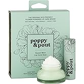Poppy & Pout Lip Care Set | Lip Balm & Scrub | Sustainable Cardboard Tubes & Glass Jars, All Natural, Beeswax, Coconut Oil, Cruelty Free, Exfoliating & Moisturizing Lip Treatment (Sweet Mint)
