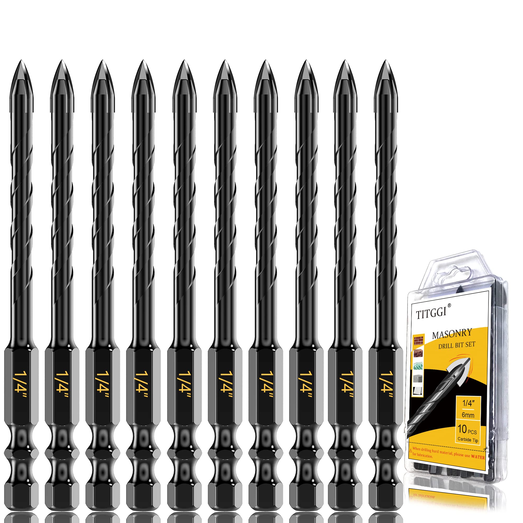 Masonry Drill Bit Set 1/4