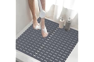 ​Shower Mat Non-Slip Bath Mat for Tub and Shower Stall,236 Suction Cups with Drain Holes, Quick Dry Machine Washable, Extra G