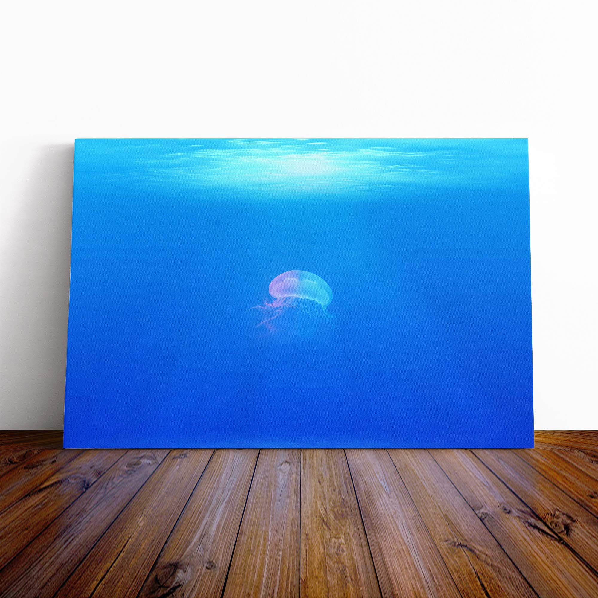 Jellyfish (5) Canvas Print | Gallery Wrapped 30mm Frame Wall Art | 20x14 inches | Ready to Hang | Modern Picture | Living Room Bedroom Lounge Office