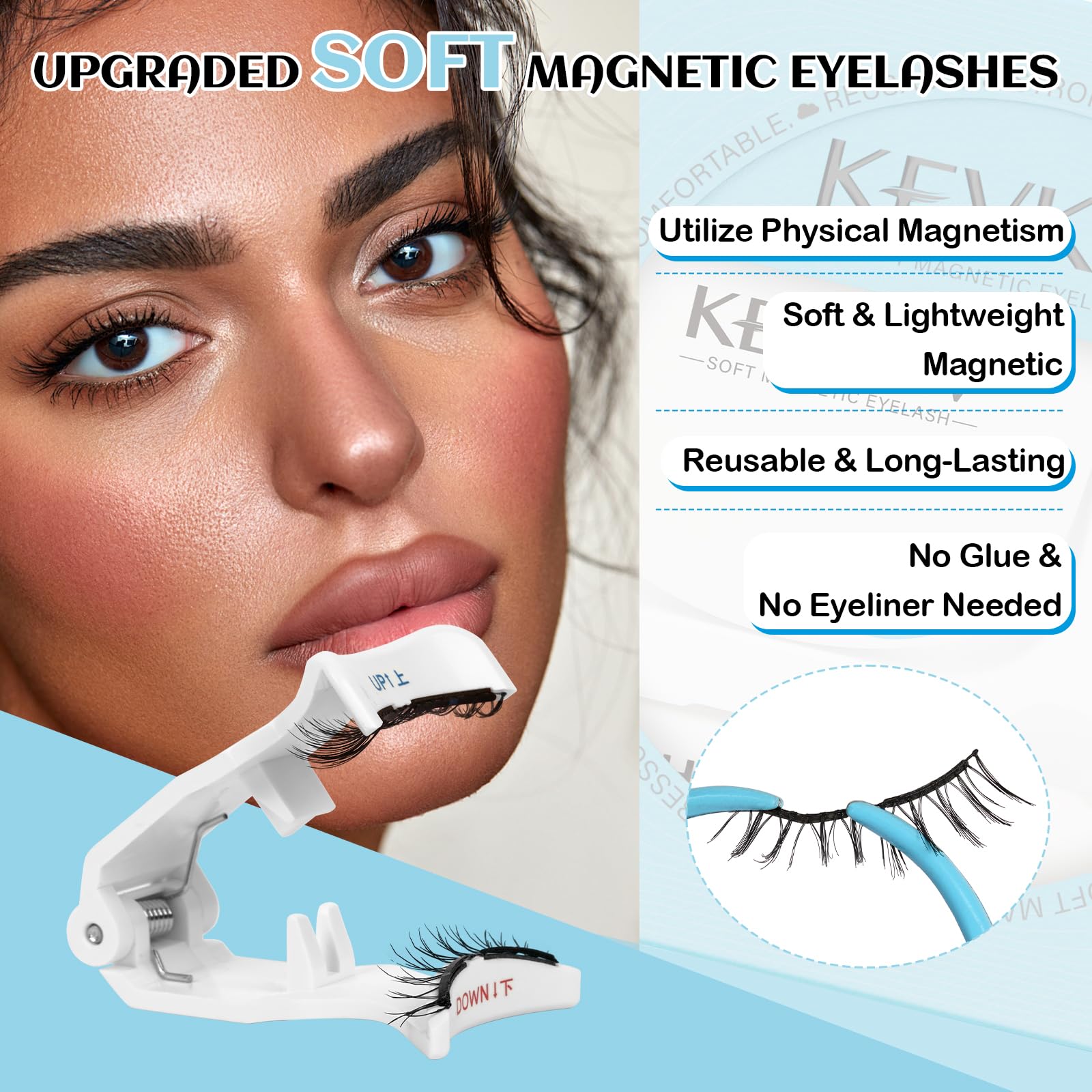 Eyelashes Natural Look False Eyelashes Soft Magnets Magnetic Lashes Kit 