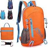 Lywencom Hiking Backpack,20L Sports Lightweight Folding Waterproof Ultra-Light Backpack Suitable for Outdoor Camping Picnic(Orange)