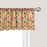 Ambesonne Dog Lover Window Valance, Colorful Paw