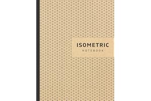 Isometric Notebook: Isometric Graph Paper Notebook (8.5 x 11 Inches) with Grid of Equilateral Triangles | 3D Design Iso Grid Paper Pad for Engineering ... Grey Lines – Classic Brown Craft Paper Design