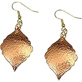 Hammered Copper Moroccan Drop Earrings