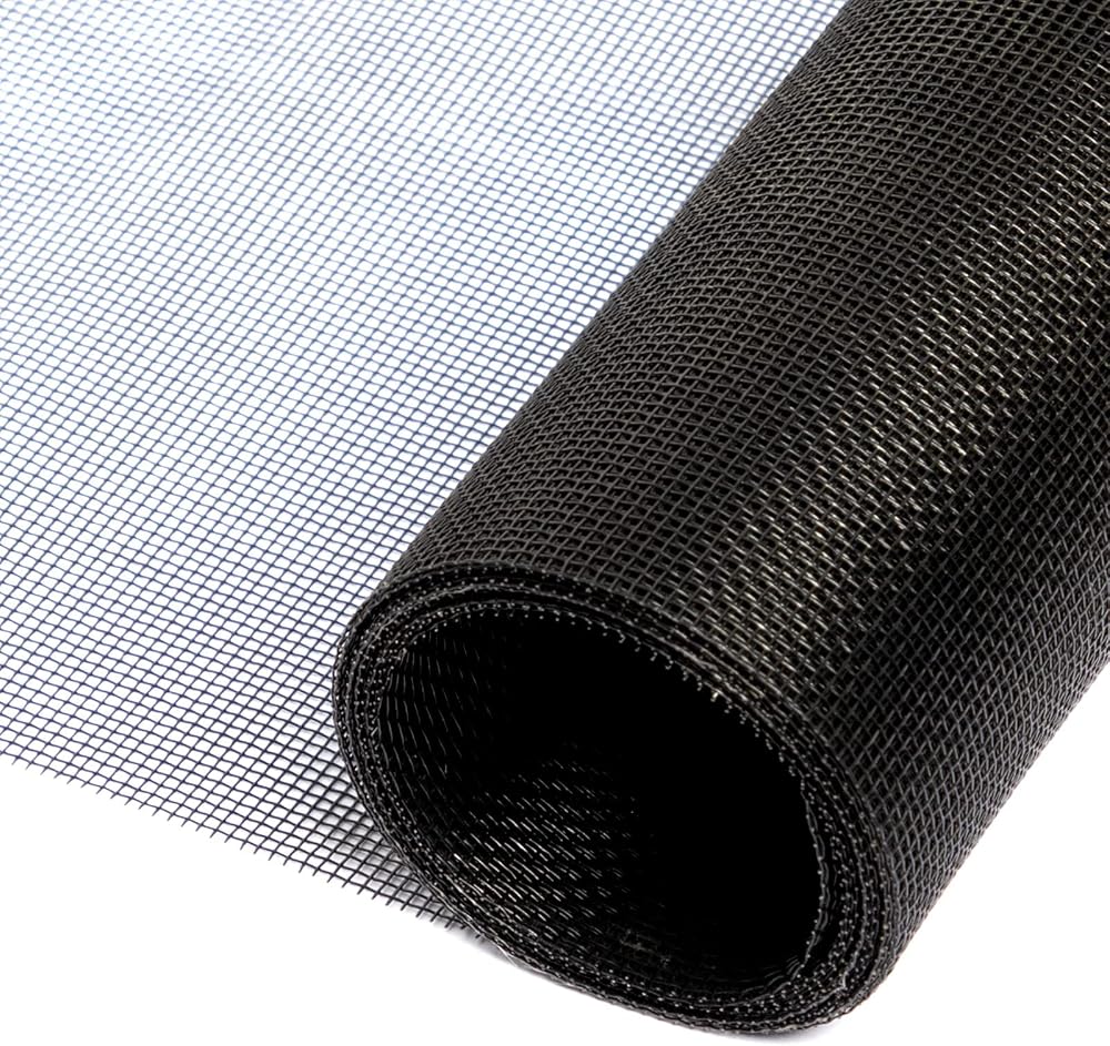 fowong Window Screen Mosquito Netting 90cm x 225cm Black Polyester Insect Mesh