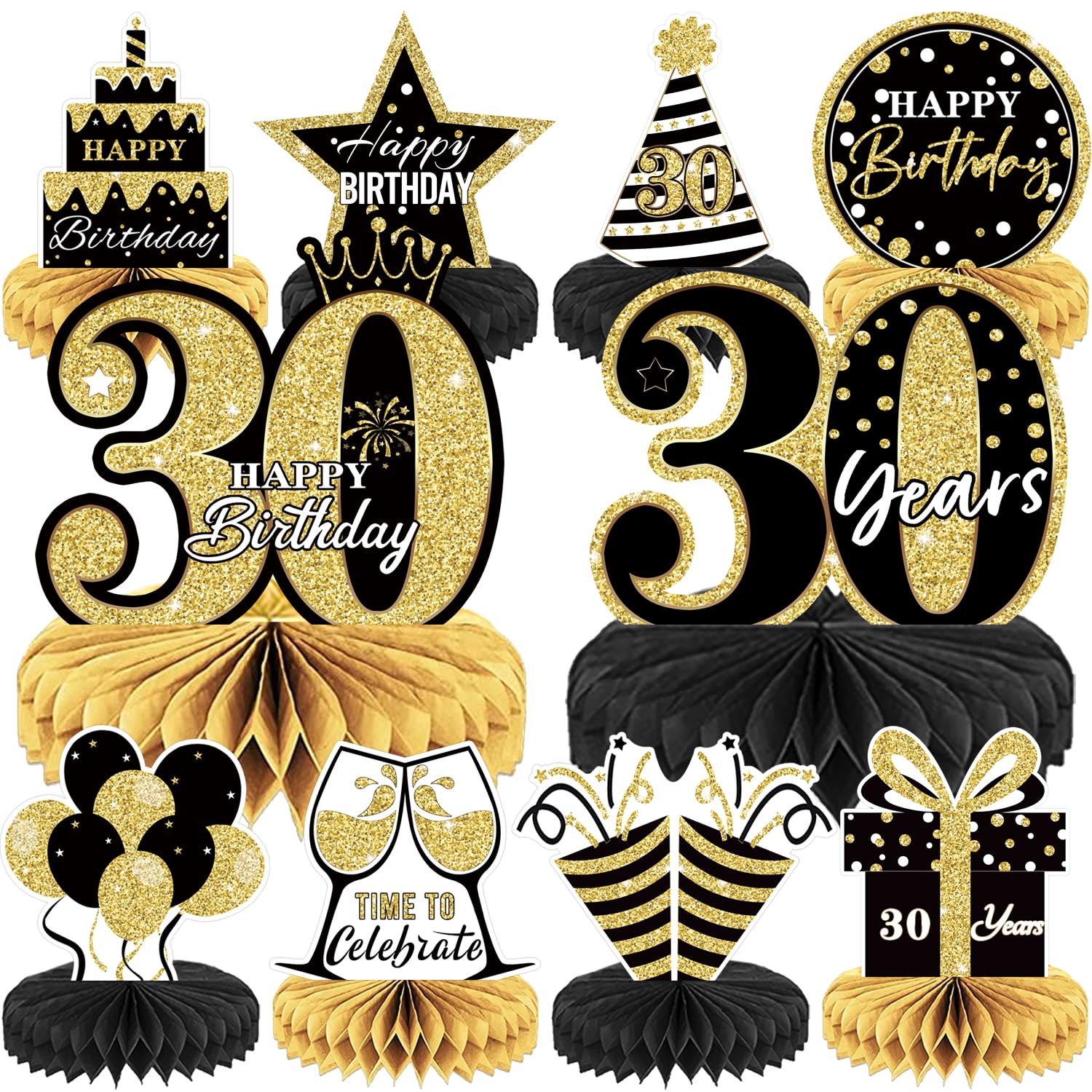 Photo 1 of 10Pcs Rose Gold 50th birthday decorations Honeycomb Centerpieces for women ?Happy 50th Birthday Centerpieces Tables Toppers Party Supplies,50th Birthday Table Sign Decor