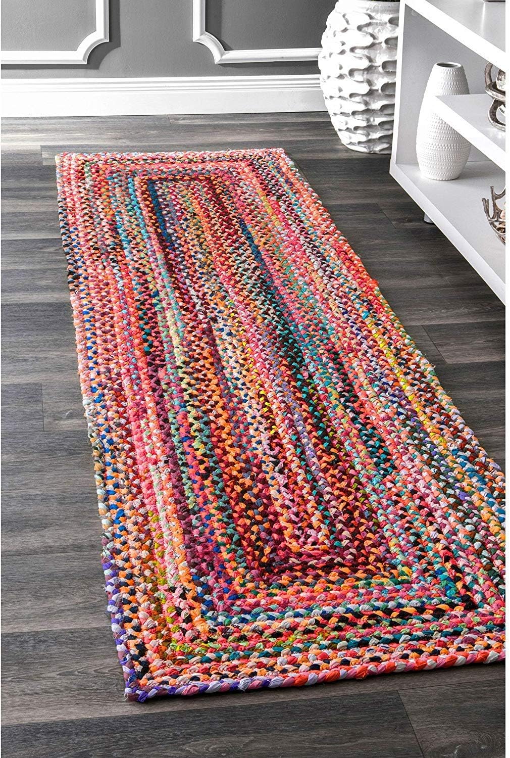 Avioni Chindi with Jute Handmade Braided Area Rugs|Avioni Collection-56x140 cm
