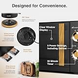 VonShef Fika 3-In-1 Microwave Kettle Toaster Set Black 1.7L 4-Slice view 4