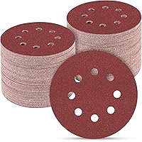 POTUINOM 165 PCS 5 Inch Sanding Discs,Round Hook and Loop Sandpaper for Random Orbital Sander 40 60 80 120 150 240 320 400 60