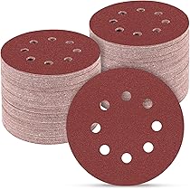 50 Feuilles De Ponçage ECSiNG 105x175mm - Grains 40/60/80/100/120 Pour Ponceuses Black+Decker
