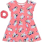 Bluey Bingo Skater Dress and Scrunchie Infant to Big Kid