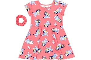 Bluey Bingo Skater Dress and Scrunchie Infant to Big Kid