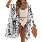 Kimonos for Women Casual Swimsuit Coverup Lightweight Boho Kimono Cardigans for Summer