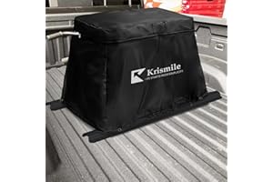 KRISMILE 5th Wheel Hitch Cover with Plush Lining,Heavy Duty Waterproof UVproof Fifth Wheel Trailer Hitch Cover Fits 15K-26K 5th Wheel Hitch.(Only Cover,Black)