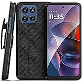 ENCASED DuraClip for Moto G Stylus 2025 Case with Belt Clip Holster and Kickstand (Black)