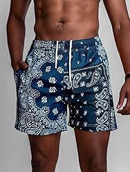 DIOTSR Mens Paisley Graphic Basketball Shorts