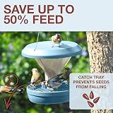 Swissinno Bird Feeders Hanging Station Davos No Mess Dual Chamber Seed Tray view 3