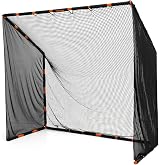 Morelux 7x7ft Heavy-Duty Steel Frame Golf Hitting Net | 42 lbs weighted structure, 3/4" high-density impact mesh, 1.5" powder-coated tubing for indoor &amp; backyard use