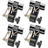 VEVOR Ladder Rack Ratchet Straps, 2'' Black Round Tube Mount, 1.5'' Wide x 7.5' Long Black Ladder Rack Straps with Double J-Hooks, 500 lbs Load Heavy Duty, Cargo Buckle Lock Strap (4 Pack)