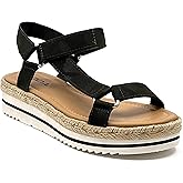 Soda Women's Open Toe Ankle Strap Espadrille Platform Sandals Shoes Destiny-S Dark Camo 7