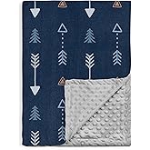 SANDJEST Kid Blanket for Boys with Double Layer Dotted Backing - Arrows Printed 30 x 40 Receiving Blankets Kids Gift for Birthday