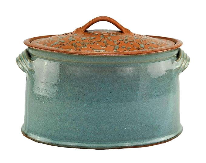 Palatina Werkstatt von Hand gefertigter, glasierter Brottopf/Vorratstopf aus grauem Steingut