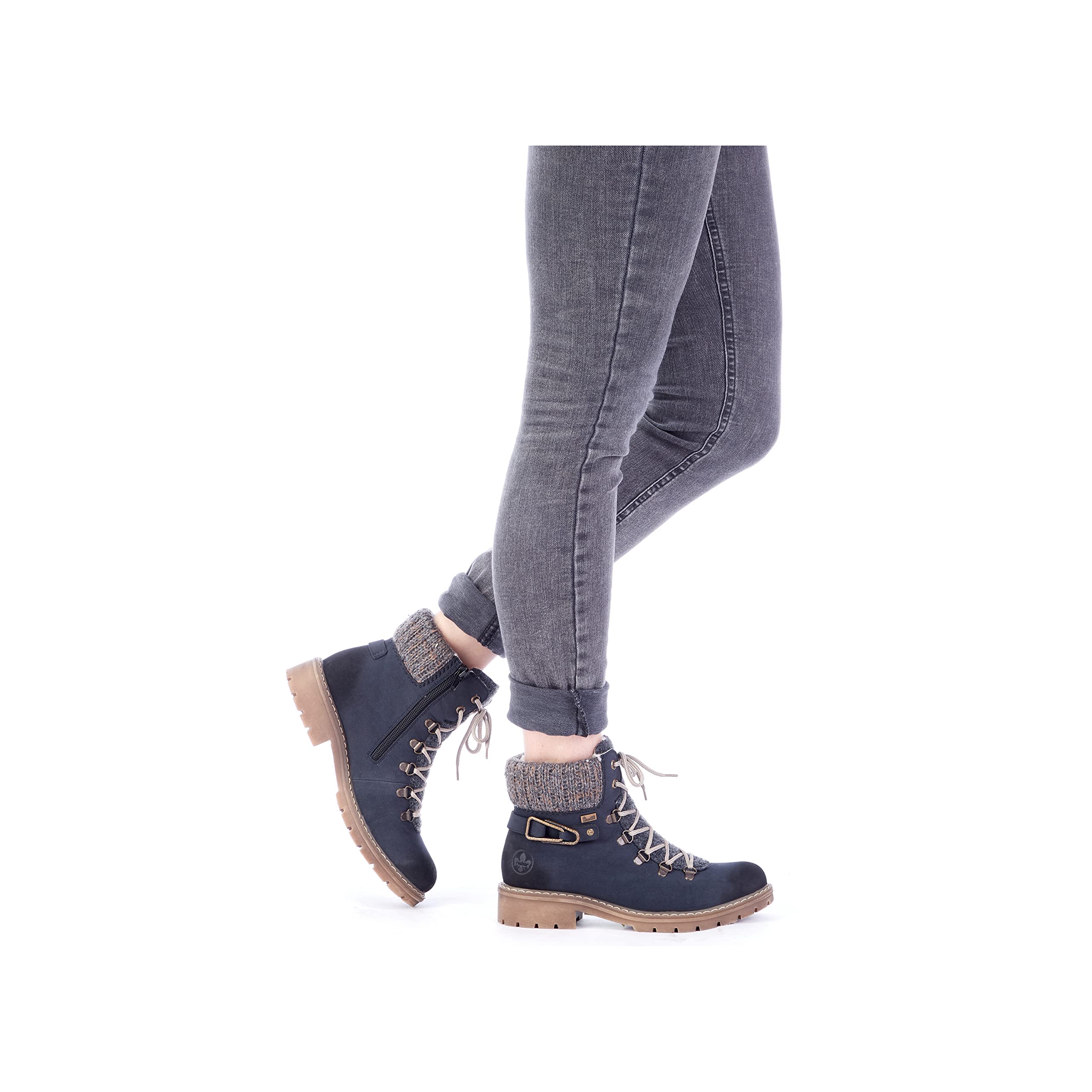Rieker Damen Y9131-14 Mode Stiefel, blau, 40 EU 10