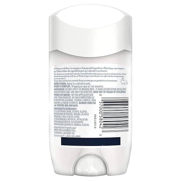 GENTLE IVORY ALUMINUM FREE DEODORANT, HINT OF LAVENDER, 2.4 OZ