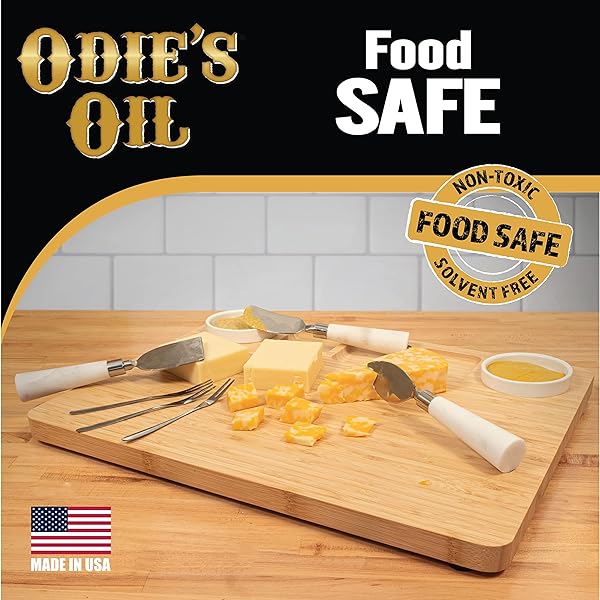 ODIE’S OIL – UNIVERSAL FINISH FOR WOOD, LEATHER, PLASTIC, VINYL, METAL & MORE – 9 OZ JAR – WATERPROOFS, FOOD SAFE, SOLVENT FREE NON-TOXIC FINISH