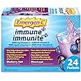 Emergen-C Immune+ 1000mg Vitamin C Powder Supplement, Drink Mix, Immune System Booster, Blueberry Acai, 24 Packets