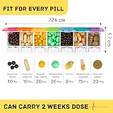 Mark Curve Portable Weekly Pill Box Organiser 7 Day Easy Open Lid view 2