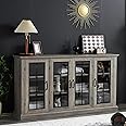 AMERLIFE 63" Sideboard, 6 Adjustable Shelves Sideboard Buffet Cabinet with 4 Doors, Accent Storage Credenzas for Dining Room, Living Room, Washed Grey