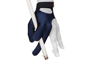 FORTUNA BILLIARD EQUIPMENT Billiard GLOVE by Fortuna - Classic - for Left hand - Blue - with Strap