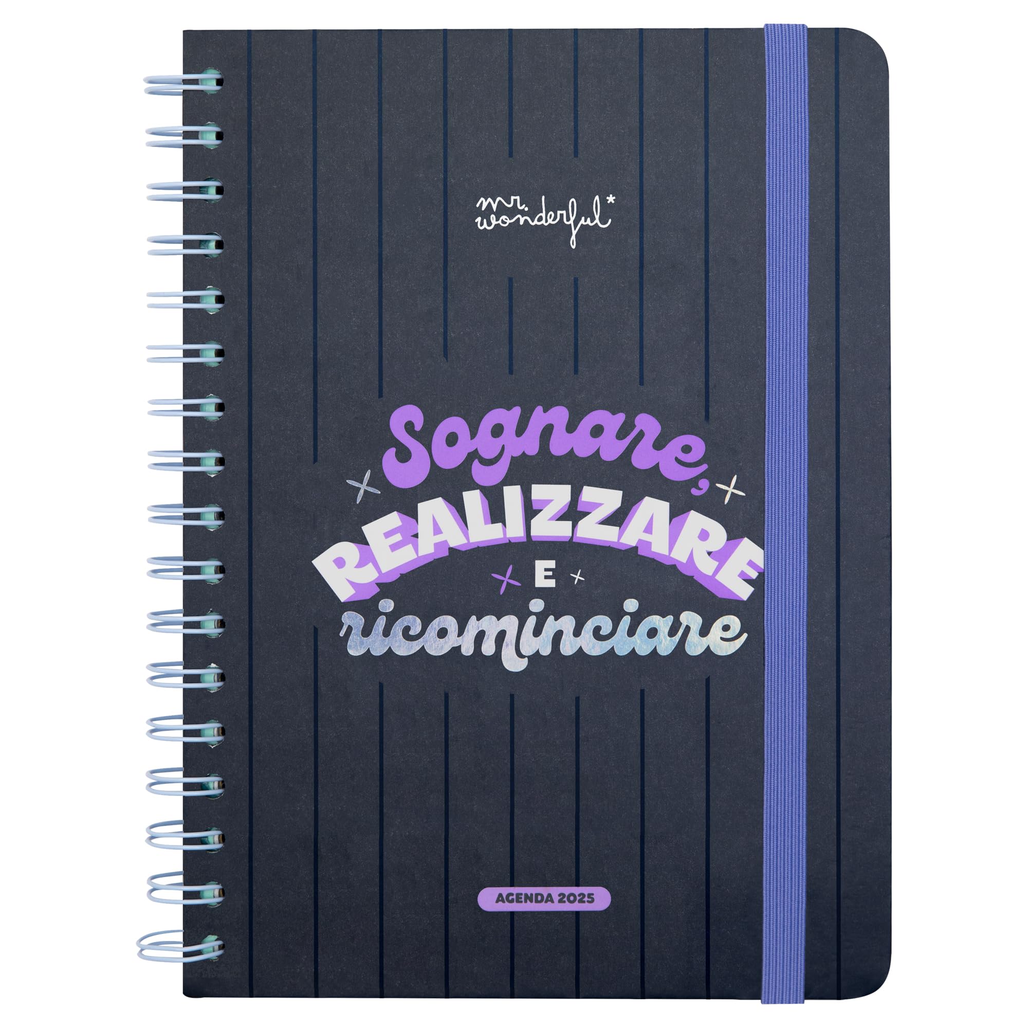 Mr. Wonderful - Wonder 2025 Weekly Diary - Dream, Make and Start Over - Includes 8 Sheets of Stickers and Daily Phrases