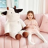 IKASA Giant Cow Stuffed Animal 78 cm Soft Plush Toy White view 2