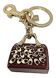 Coach Handbag Charm Key Chain True Red Gold F41412