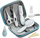 HlpiAMok Little Angel 10Pcs Baby Grooming Kit in Blue with Case view 1