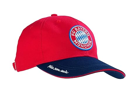 FC Bayern München Kappe | Cap Bayern München Fanshop | Fanartikel Mütze Mit FCB Logo | Baseballcap Mia San Mia (Blau/Rot)