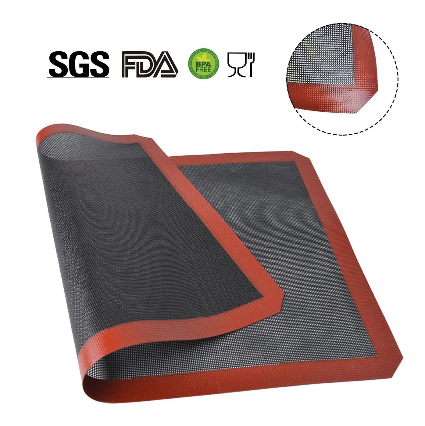 Glitz Star Silicone Bread Baking Mat Non Stick Oven Liner Perforated