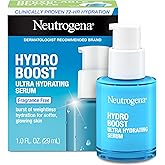 Neutrogena Hydro Boost Ultra Hydrating Serum with Hyaluronic Acid, Fragrance-Free Face Serum for Weightless Hydration and Softer, Glowing Skin, Non-Comedogenic, 1 fl. oz