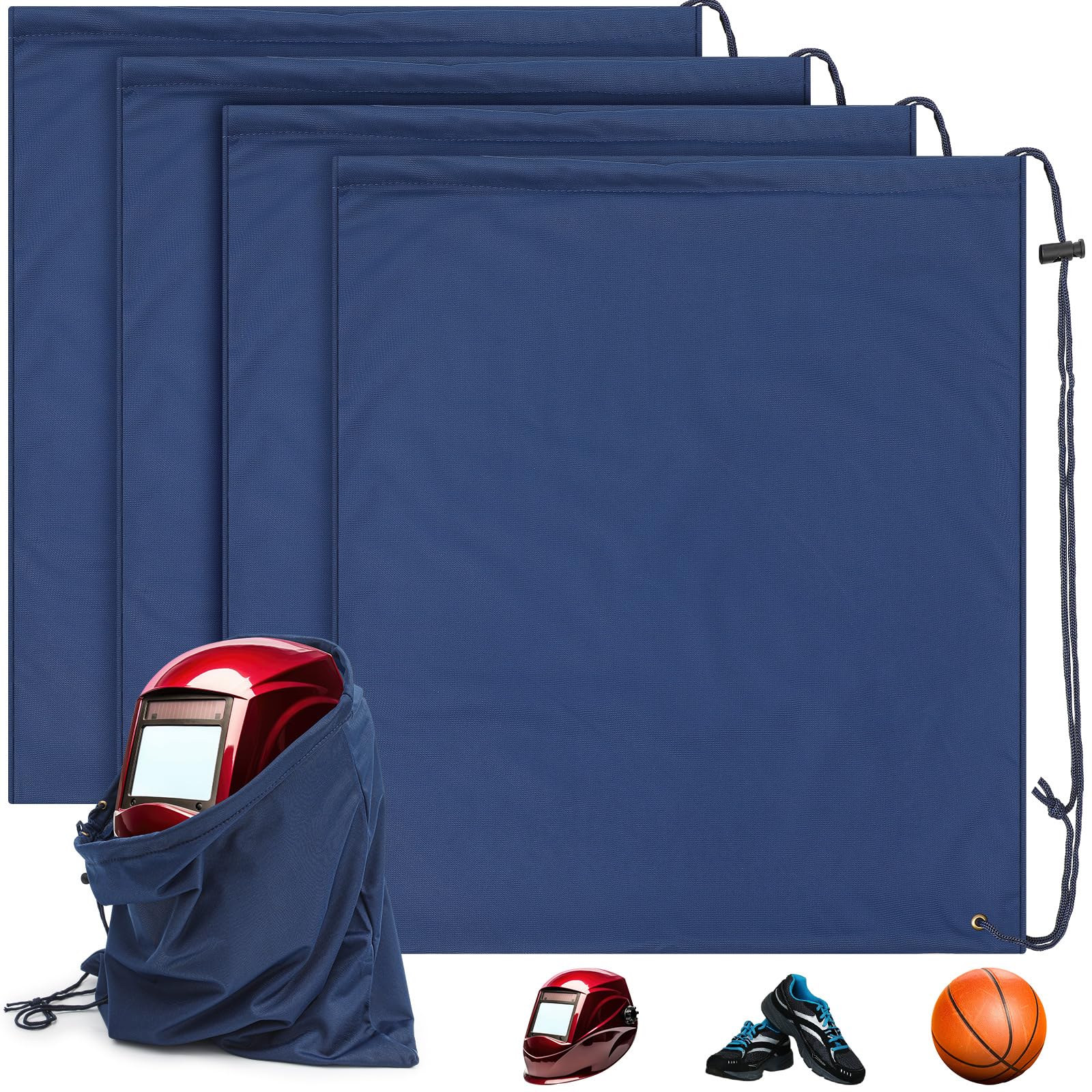 Photo 1 of Yeyeplum  Helmet Bag Welding Motorcycle Hood Bag with Drawstring Locking, Microfiber Large Lightweight for Football Hockey Ski Riding Racing Snowmobile Bicycle Bike Helmet Storage (Blue)