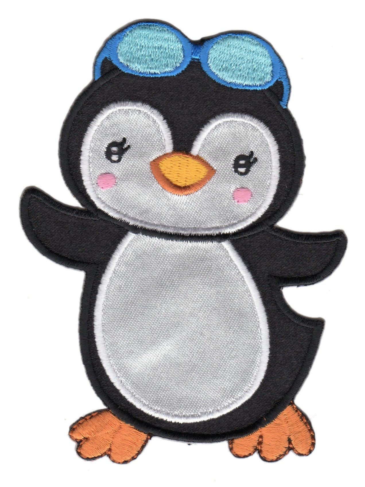 PatchMommy Penguin Iron-On Patch - Premium Embroidered, Washable - 3.5" x 2.5" - Durable Applique for Jackets & Backpacks